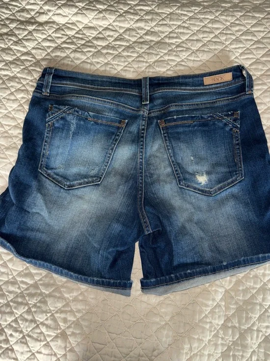 Buckle Black Fit No 53 Mid-Rise Distressed Blue Denim Jean Shorts 31 - Picture 3 of 6